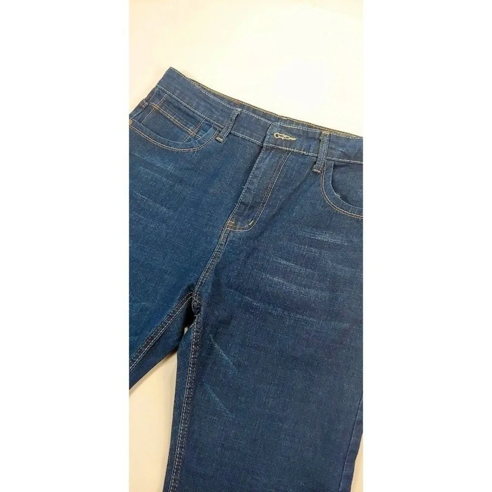 Jeans Wear Mens 34 Dark Wash‎ Straight Leg Jeans Classic Style Denim Pants